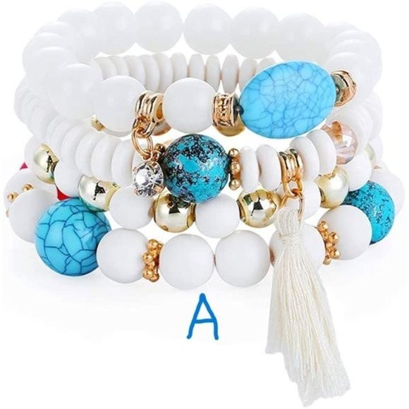 New Baoqin Boho Beaded Bracelets for Women - Charm Stackable Multilayer … - Picture 5 of 11